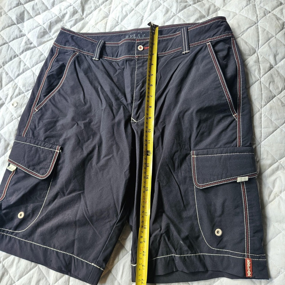 Tommy Bahama Shorts Mens 32 Black Relax Cargo Swim Lined Pockets Beachwear - Picture 2 of 6
